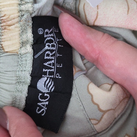 Vintage Floral Midi Skirt, Green, Size L - Picture 7 of 8